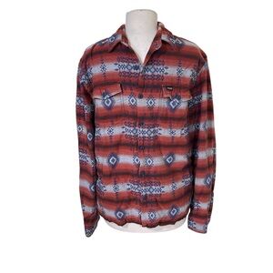 True Grit Shirt Men Large Button Down Cotton  Southwestern Tribal Aztec Country